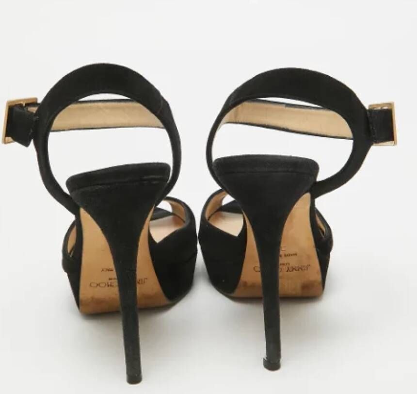 Jimmy Choo Pre-owned Suede sandals Black Dames