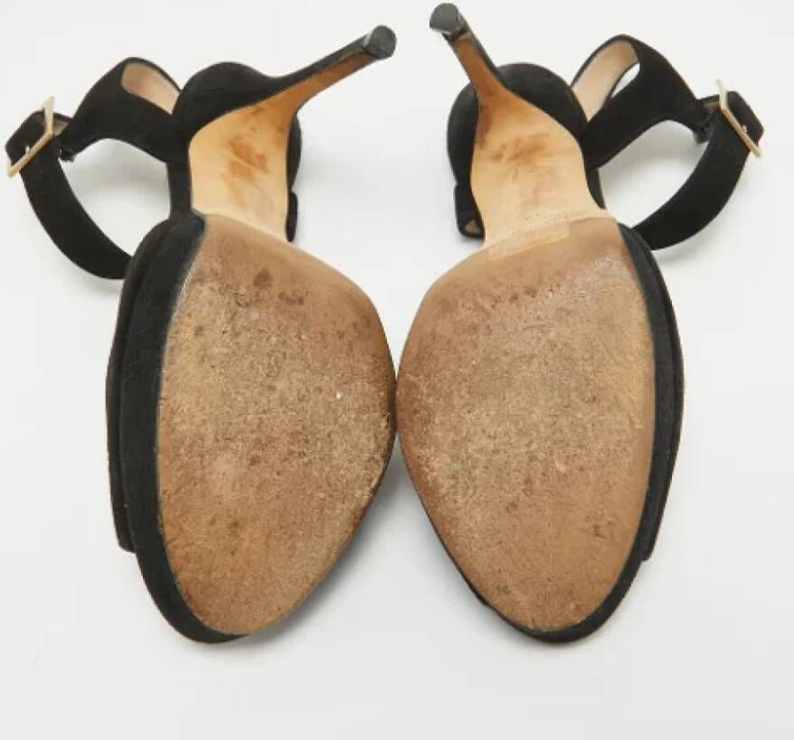 Jimmy Choo Pre-owned Suede sandals Black Dames