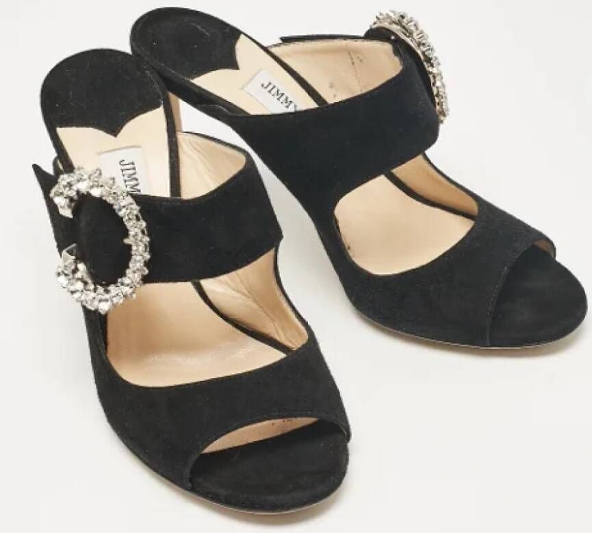 Jimmy Choo Pre-owned Suede sandals Black Dames