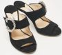 Jimmy Choo Pre-owned Suede sandals Black Dames - Thumbnail 4