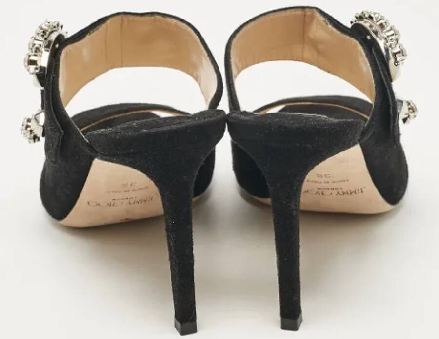 Jimmy Choo Pre-owned Suede sandals Black Dames