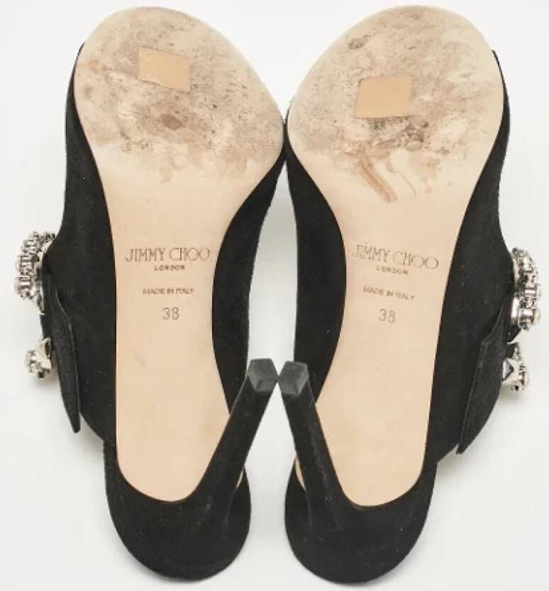 Jimmy Choo Pre-owned Suede sandals Black Dames