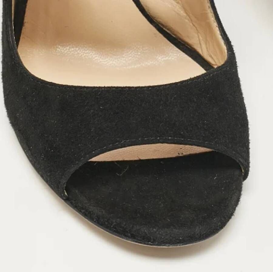 Jimmy Choo Pre-owned Suede sandals Black Dames