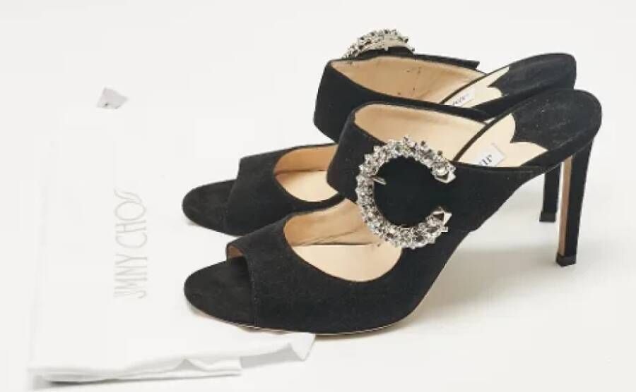 Jimmy Choo Pre-owned Suede sandals Black Dames