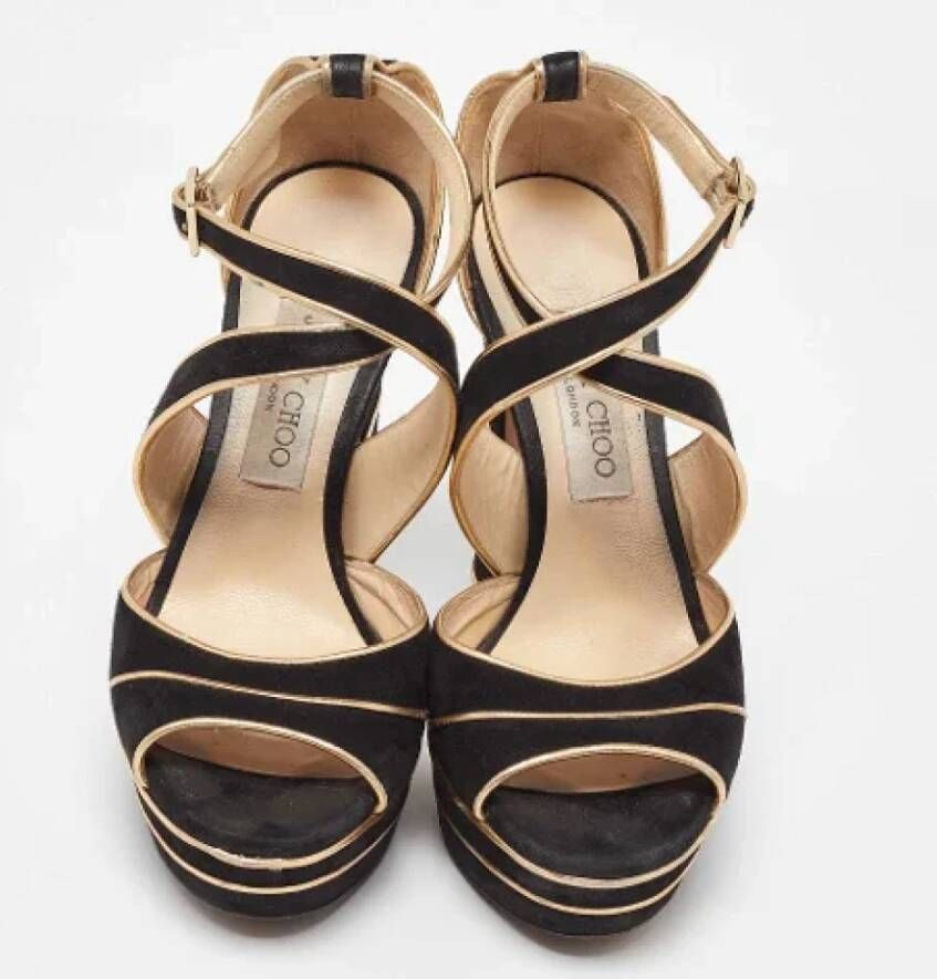 Jimmy Choo Pre-owned Suede sandals Black Dames