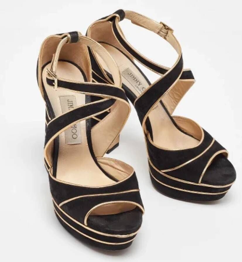 Jimmy Choo Pre-owned Suede sandals Black Dames