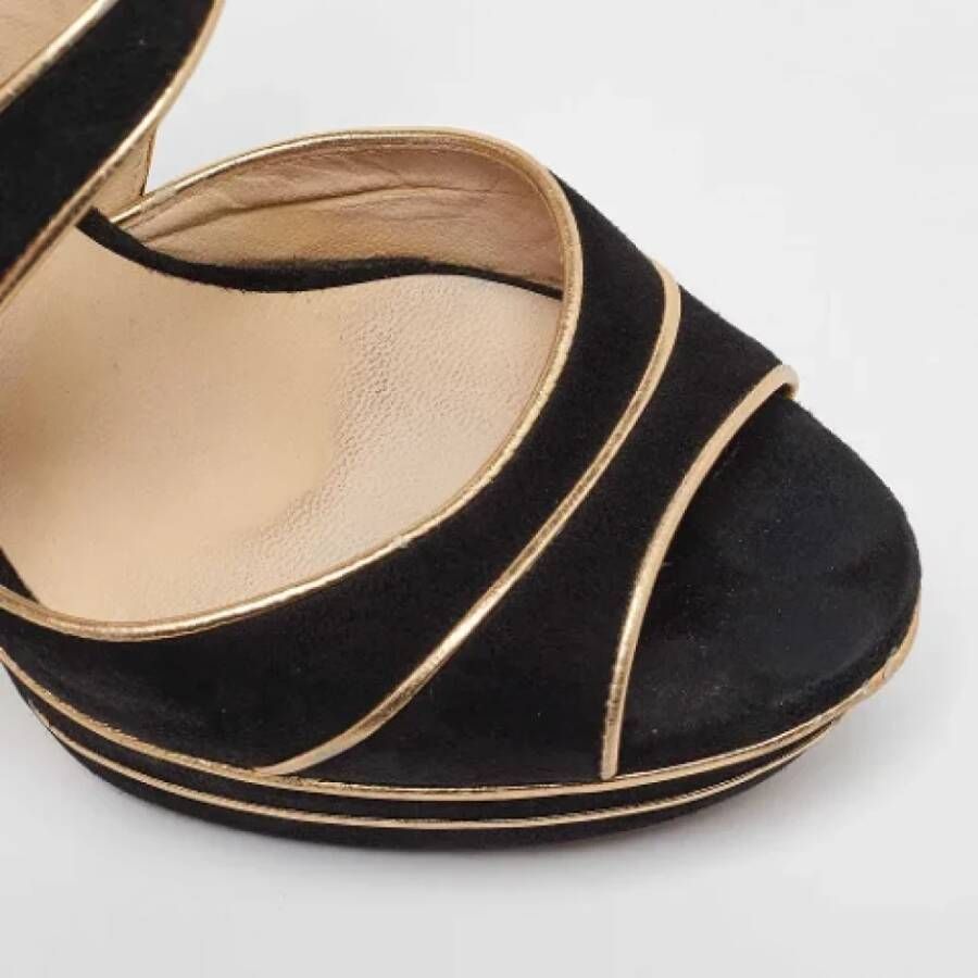 Jimmy Choo Pre-owned Suede sandals Black Dames