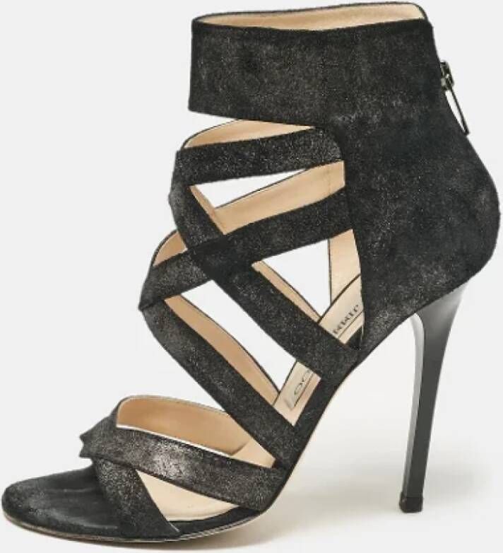 Jimmy Choo Pre-owned Suede sandals Black Dames