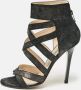 Jimmy Choo Pre-owned Suede sandals Black Dames - Thumbnail 2