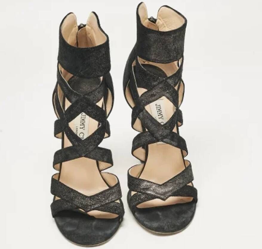 Jimmy Choo Pre-owned Suede sandals Black Dames