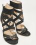 Jimmy Choo Pre-owned Suede sandals Black Dames - Thumbnail 4