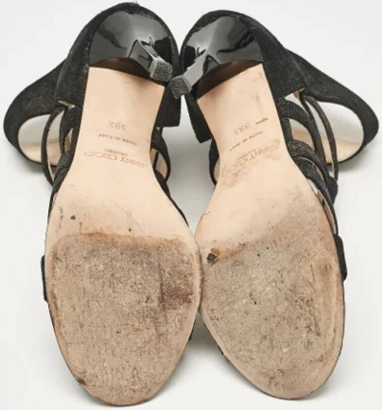 Jimmy Choo Pre-owned Suede sandals Black Dames