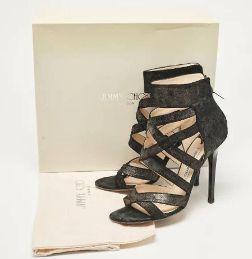 Jimmy Choo Pre-owned Suede sandals Black Dames