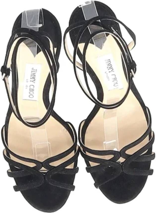 Jimmy Choo Pre-owned Suede sandals Black Dames