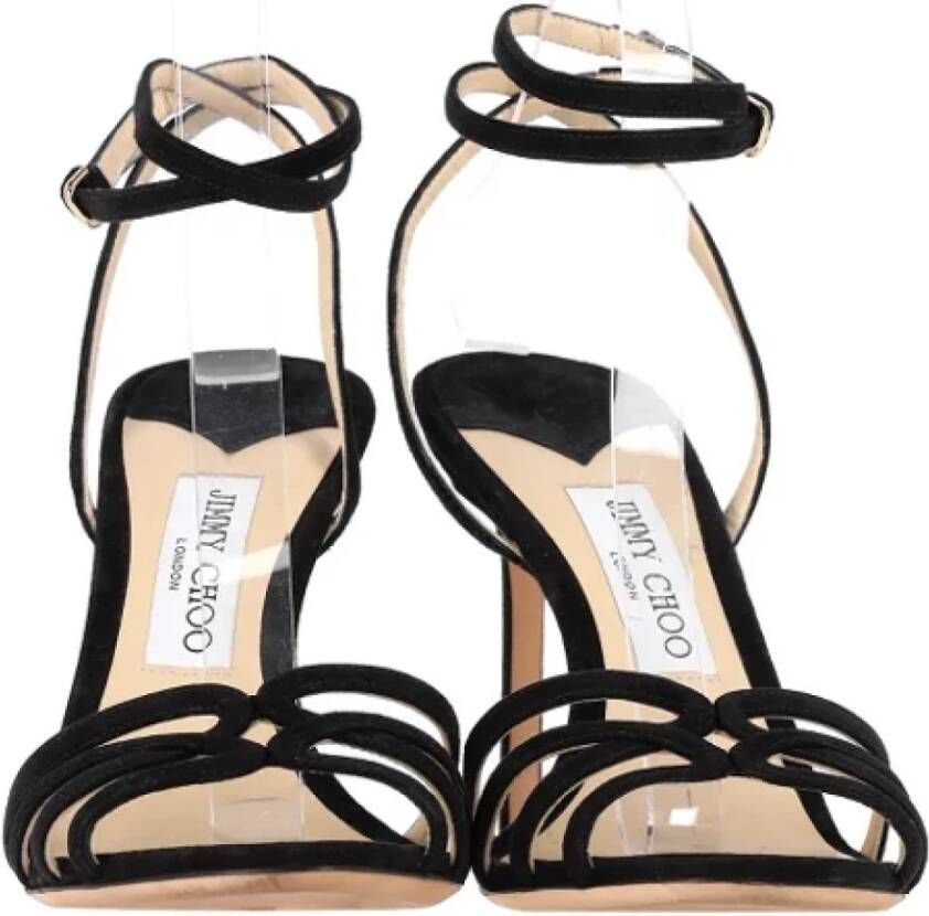 Jimmy Choo Pre-owned Suede sandals Black Dames