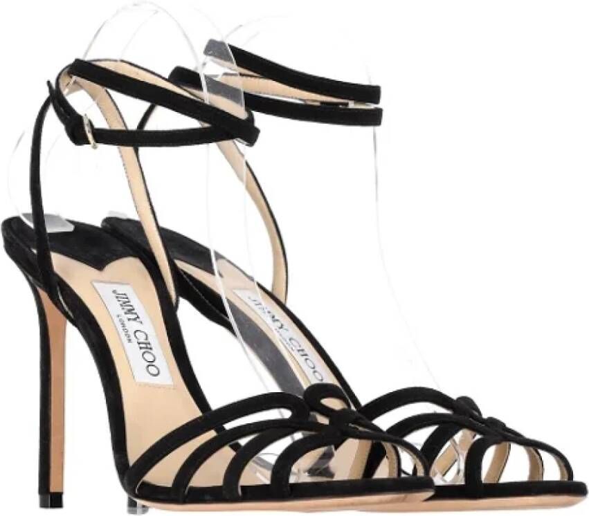 Jimmy Choo Pre-owned Suede sandals Black Dames