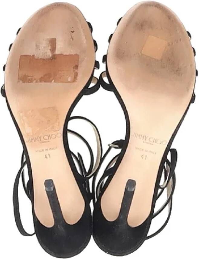 Jimmy Choo Pre-owned Suede sandals Black Dames