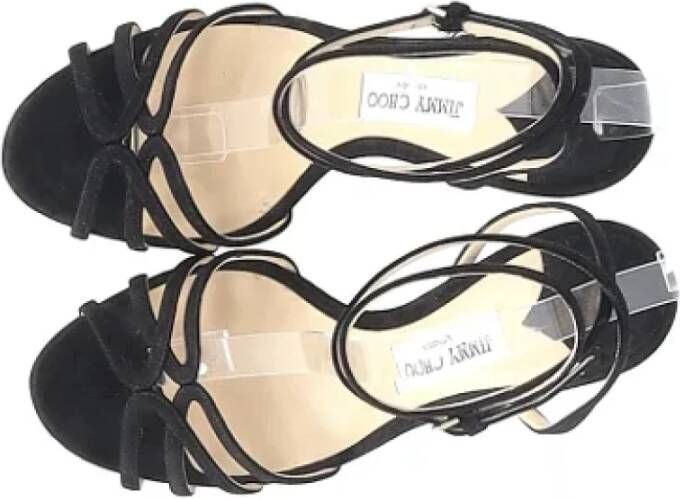 Jimmy Choo Pre-owned Suede sandals Black Dames