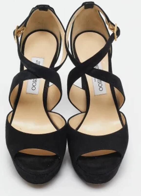 Jimmy Choo Pre-owned Suede sandals Black Dames