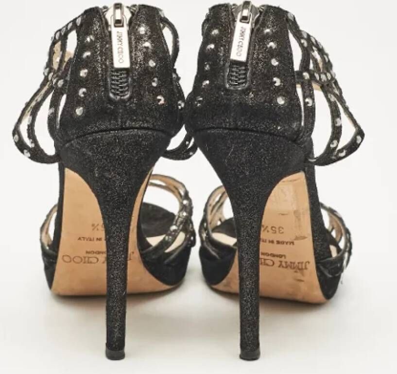 Jimmy Choo Pre-owned Suede sandals Black Dames