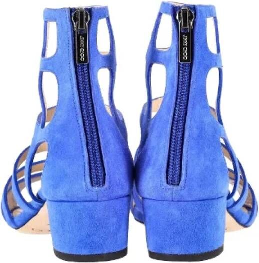 Jimmy Choo Pre-owned Suede sandals Blue Dames