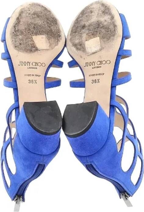 Jimmy Choo Pre-owned Suede sandals Blue Dames