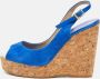 Jimmy Choo Pre-owned Suede sandals Blue Dames - Thumbnail 2