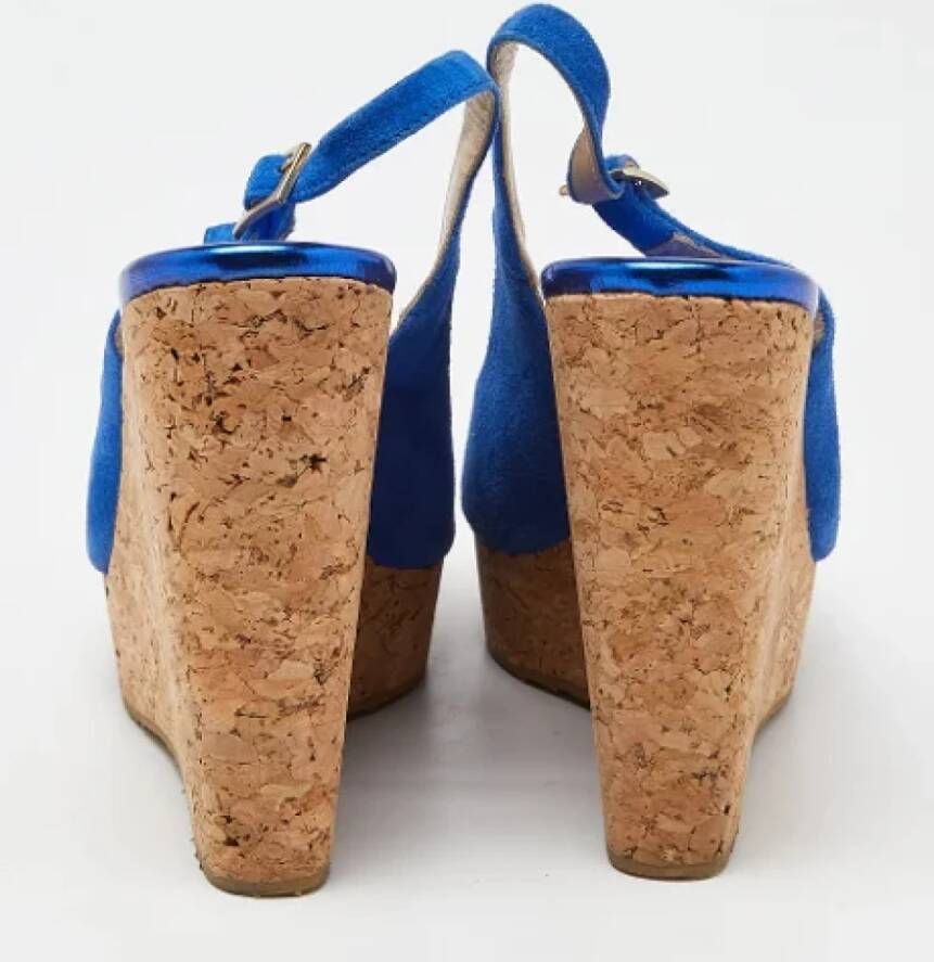 Jimmy Choo Pre-owned Suede sandals Blue Dames