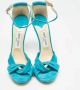 Jimmy Choo Pre-owned Suede sandals Blue Dames - Thumbnail 3