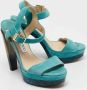 Jimmy Choo Pre-owned Suede sandals Blue Dames - Thumbnail 2