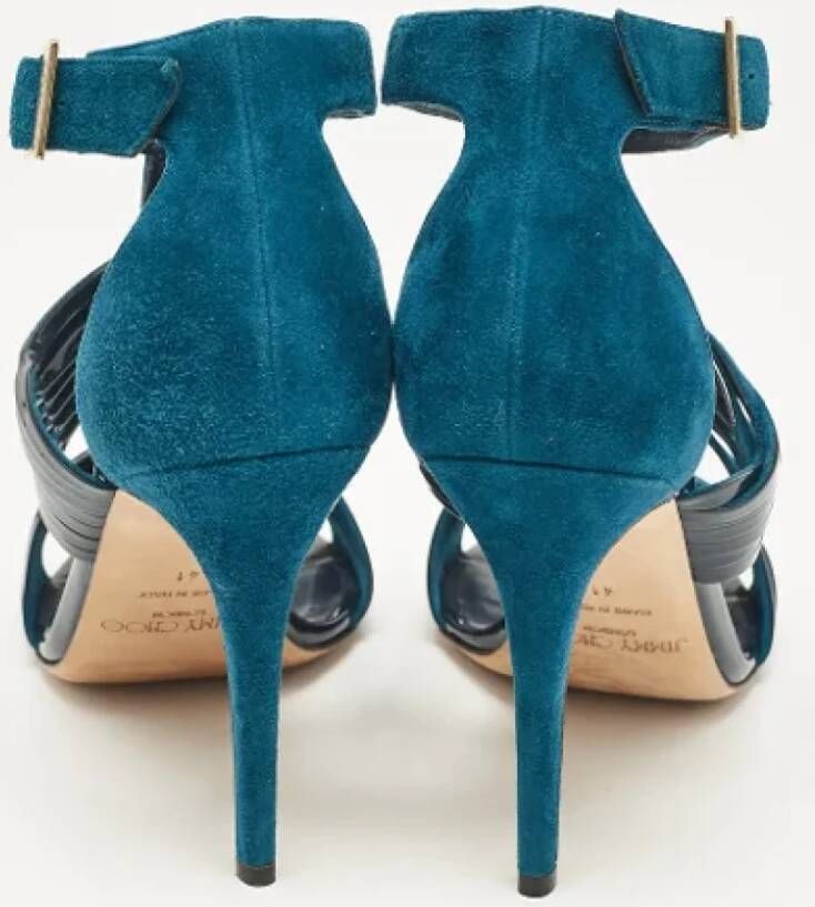 Jimmy Choo Pre-owned Suede sandals Blue Dames