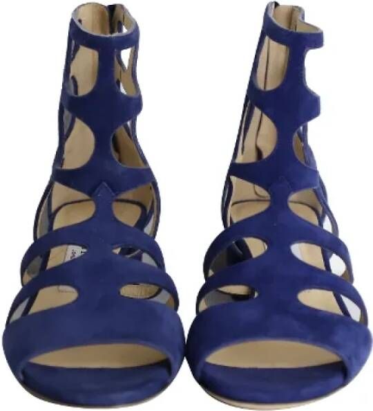 Jimmy Choo Pre-owned Suede sandals Blue Dames