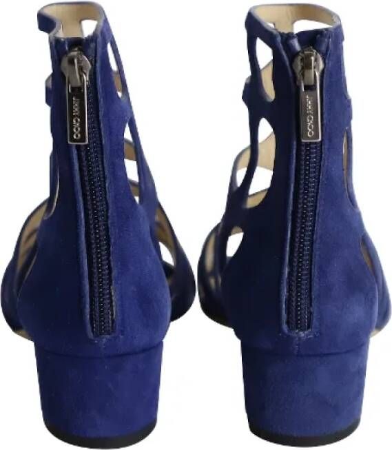 Jimmy Choo Pre-owned Suede sandals Blue Dames