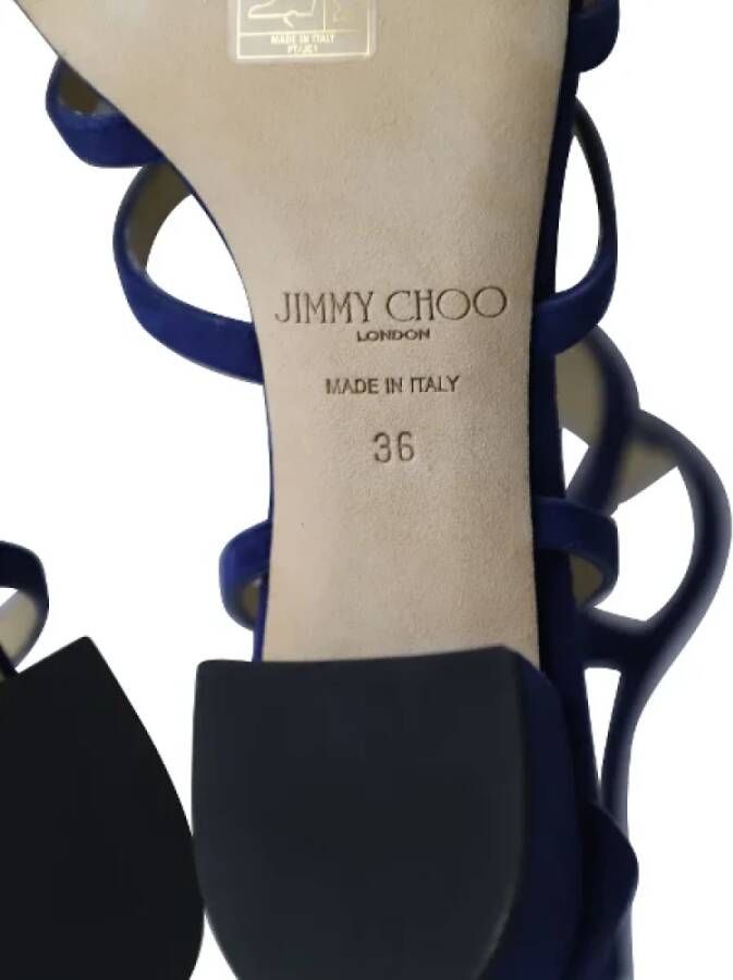 Jimmy Choo Pre-owned Suede sandals Blue Dames