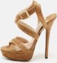 Jimmy Choo Pre-owned Suede sandals Brown Dames - Thumbnail 2