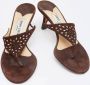 Jimmy Choo Pre-owned Suede sandals Brown Dames - Thumbnail 4