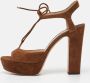 Jimmy Choo Pre-owned Suede sandals Brown Dames - Thumbnail 2