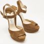 Jimmy Choo Pre-owned Suede sandals Green Dames - Thumbnail 3