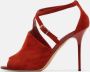 Jimmy Choo Pre-owned Suede sandals Orange Dames - Thumbnail 2