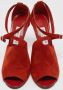 Jimmy Choo Pre-owned Suede sandals Orange Dames - Thumbnail 3