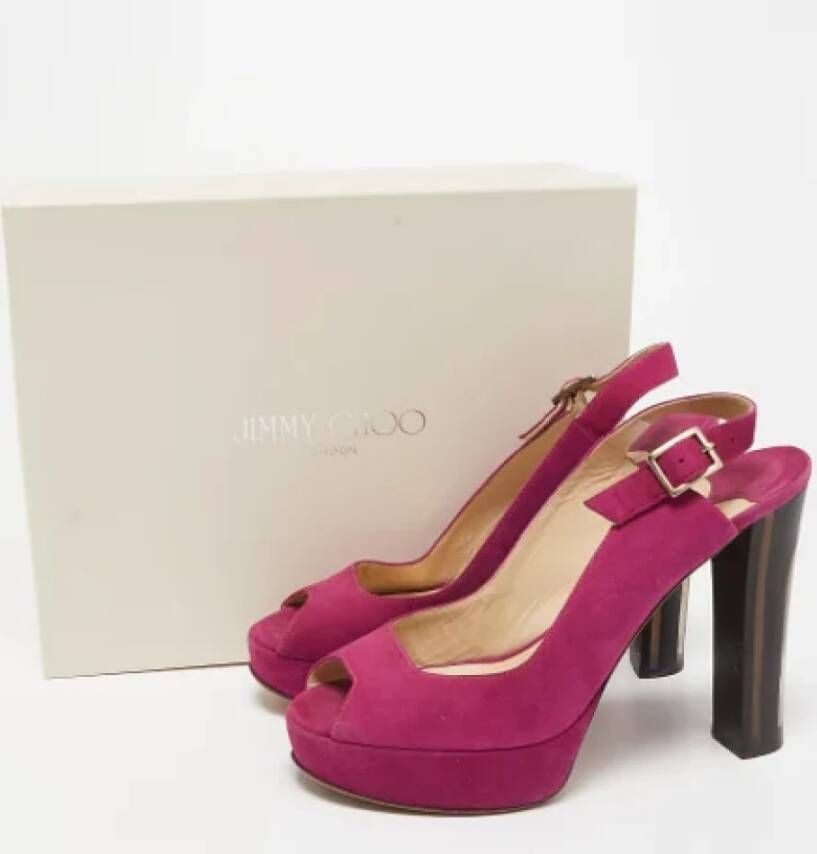 Jimmy Choo Pre-owned Suede sandals Pink Dames