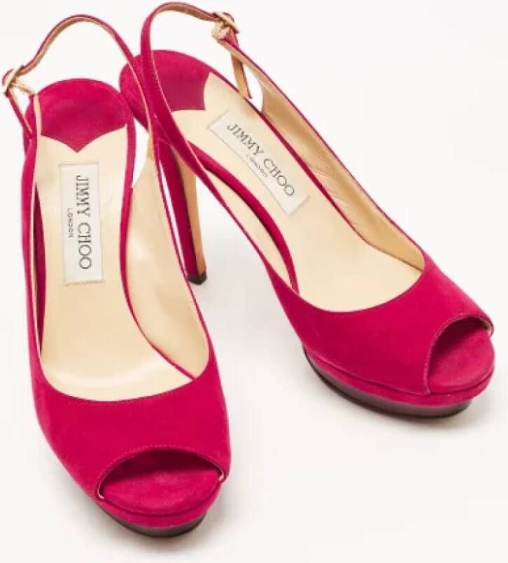 Jimmy Choo Pre-owned Suede sandals Pink Dames