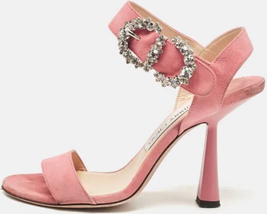 Jimmy Choo Pre-owned Suede sandals Pink Dames