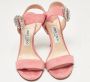 Jimmy Choo Pre-owned Suede sandals Pink Dames - Thumbnail 3