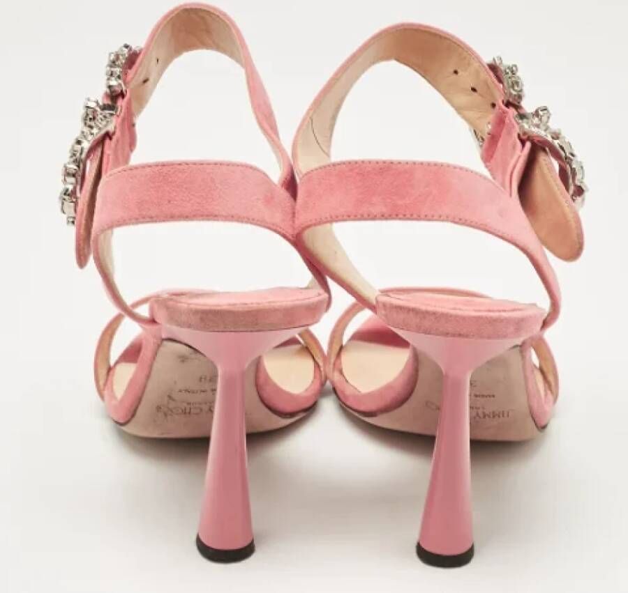 Jimmy Choo Pre-owned Suede sandals Pink Dames