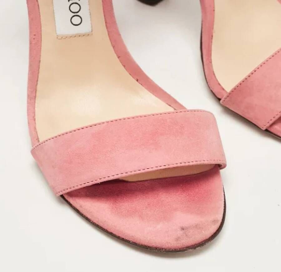 Jimmy Choo Pre-owned Suede sandals Pink Dames