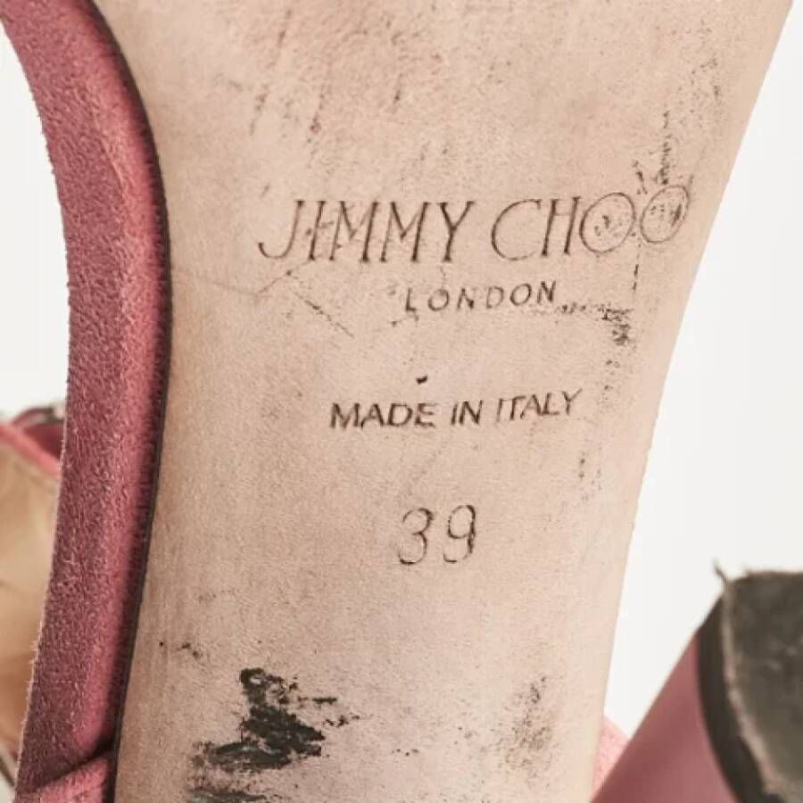 Jimmy Choo Pre-owned Suede sandals Pink Dames