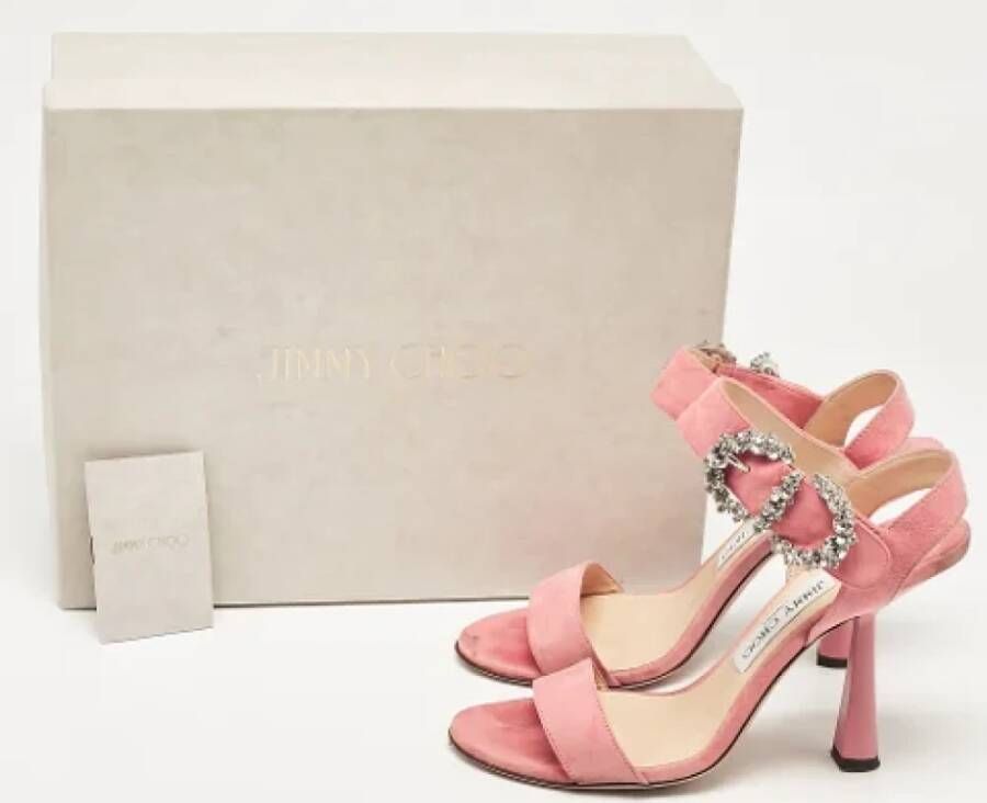 Jimmy Choo Pre-owned Suede sandals Pink Dames