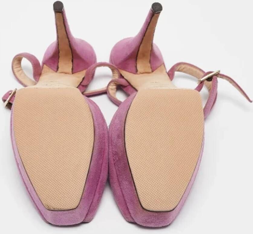 Jimmy Choo Pre-owned Suede sandals Purple Dames