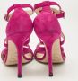 Jimmy Choo Pre-owned Suede sandals Purple Dames - Thumbnail 4